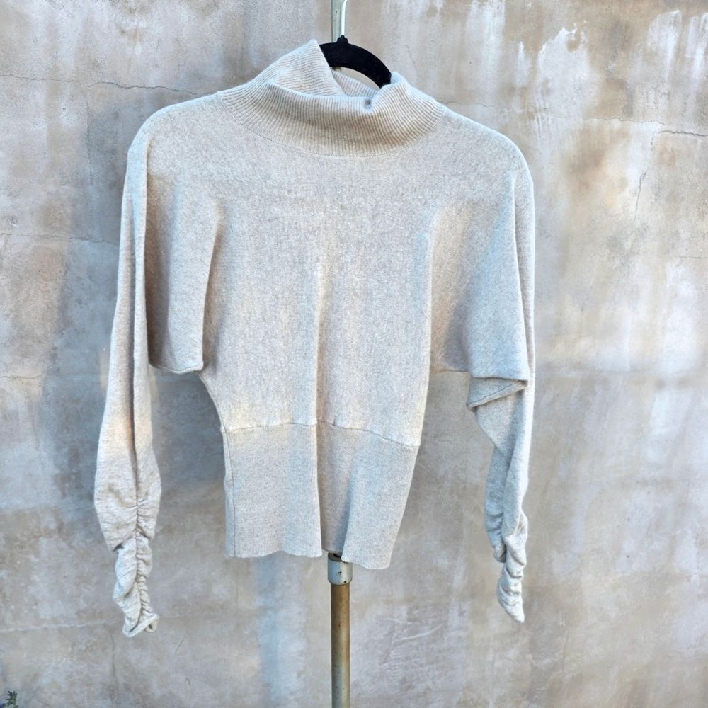 Reiss Cashmere Blend Turtleneck Sweater Dolman Style
